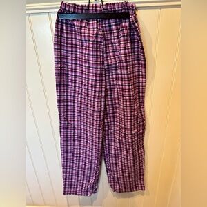 Ladies Women’s Size Small Purple Pink & Black Flannel Plaid Pajama Pants